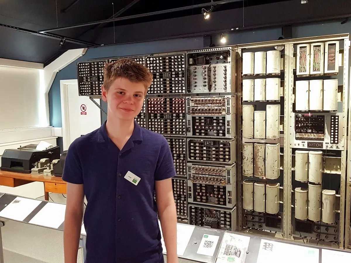 Dylan at computer museum